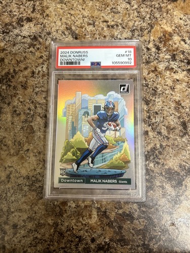 2024 Panini Donruss Malik Nabers Downtown Rookie PSA 10