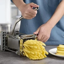 French Fry Cutter Professional Potato Cutter Stainless Steel with 3/8-Inch Blade