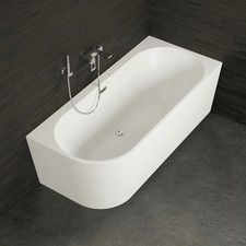 Baignoire Ilot Capri 160 droite blanche 160  x76  x58  cm, by SPALINA