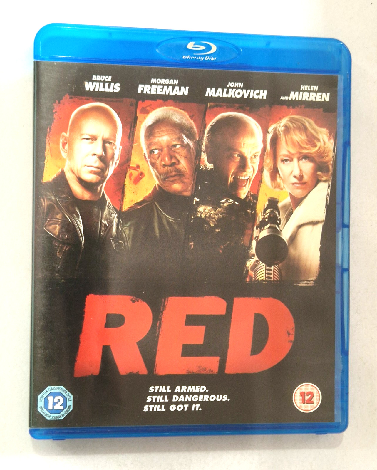 Red BLU RAY Starring Bruce Willis John Malkovich Morgan Freeman