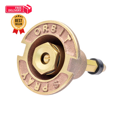 3-Pack Orbit 54070 Brass Pop-Up Flush Head Sprinkler with Full Pattern Gray