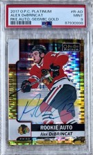 2017 OPC PLATINUM SEISMIC GOLD  AUTO /25 ALEX DEBRINCAT RC PSA 9