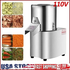 110V Commercial Electric Vegetable Chopper Cutter Stainless Steel Food Processor