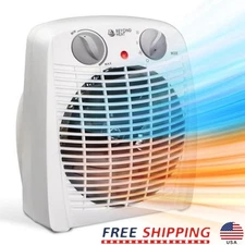 1500W Portable Space Heater Adjustable Thermostat Fan Heater W/ Safety Features