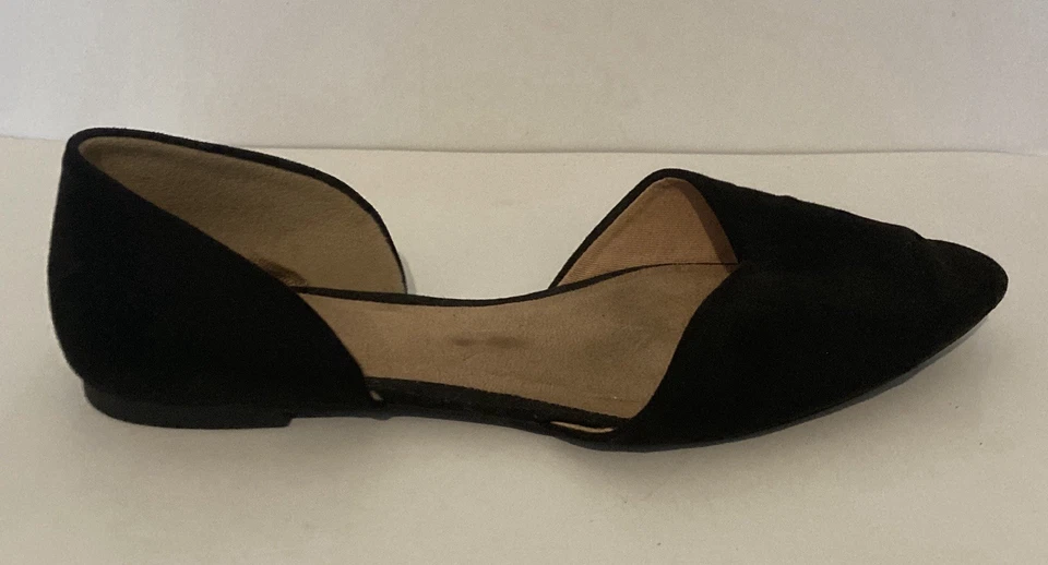 Old Navy D'Orsay Ballet Pisos Para Mujer 8 Negro Punta Sin Cordones Informales Foto 2 de 4