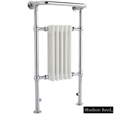 Hudson Schilfegge 965 x 540 mm weiß 350 W traditioneller beheizter Handtuchhalter HTD06