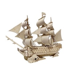 3D Wooden Sailboat Puzzle for Adults, Sailship  Model Kits to Build, 3D Ji