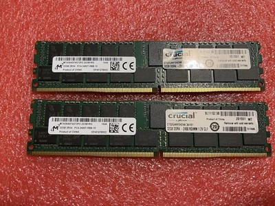 Crucial 64GB ( 2 X 32GB ) DDR4 2400MHz ECC RDIMM Server Memory Ram CT32G4RFD424A