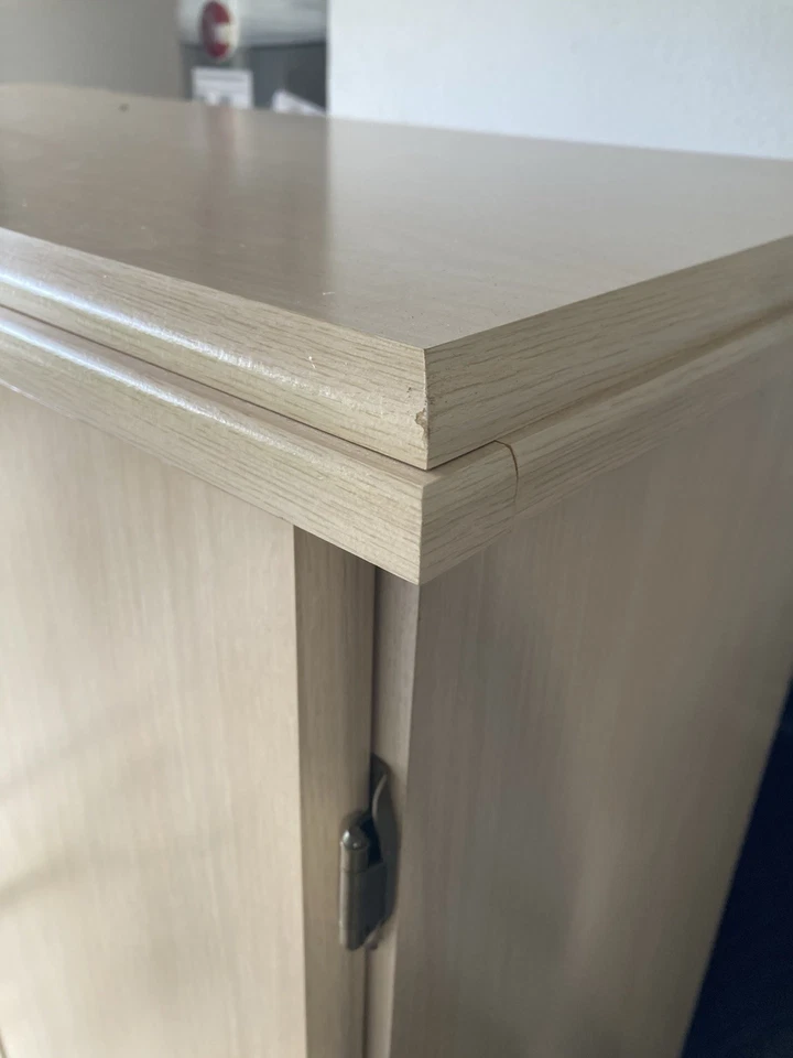 Светлый шкаф из искусственного дуба гардероб шкаф 2 ящика двойные двери спальня хранение - Изображение 4 из 4