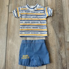 Vintage Health Tex Boys 3 Months Top  Shorts Set Read Blue White Yellow