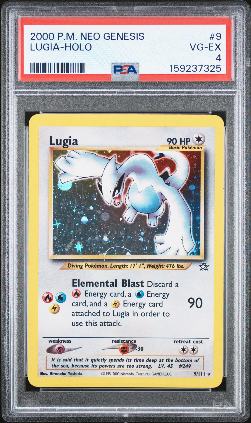 2000 POKEMON NEO GENESIS #9 LUGIA-HOLO PSA 4