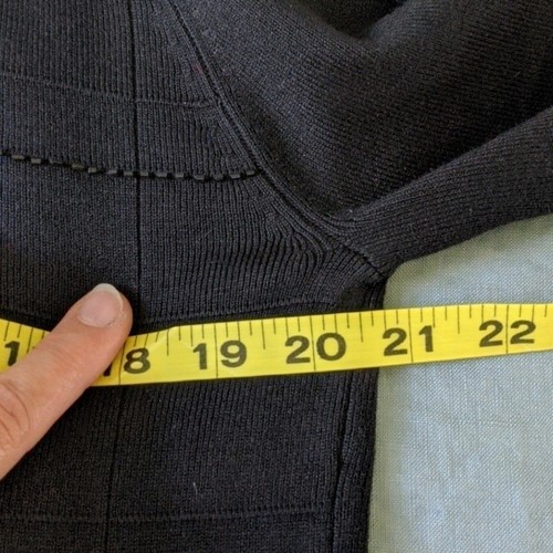 Nwt Chico's Silk Sequin Black Sweater 3 Plus XL 16 Geometric Beaded Long Sleeve - Picture 9 of 11