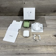 Apple AirPods 2nd Gen A2031 - Case A1602 Complete W/ Box Battery Lasts 1 Hr