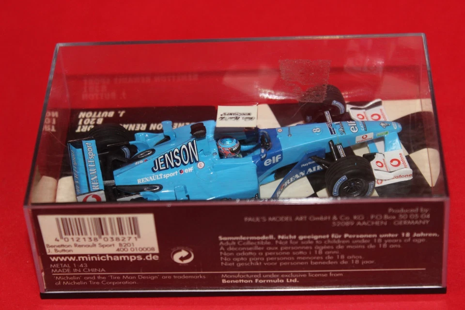 1/43 Benetton Renault Sport B201 (2001) - #8 J. Button - MINICHAMPS - Immagine 3 di 3