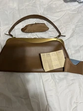 Vintage Comtesse Leather Handbag Bag, Change Purse And Mirror Original Receipt