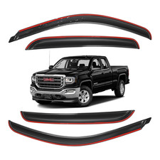 Window Visors Vent Rain Guard For 2007-2013 Chevy Silveradogmc Sierra Crew Cab