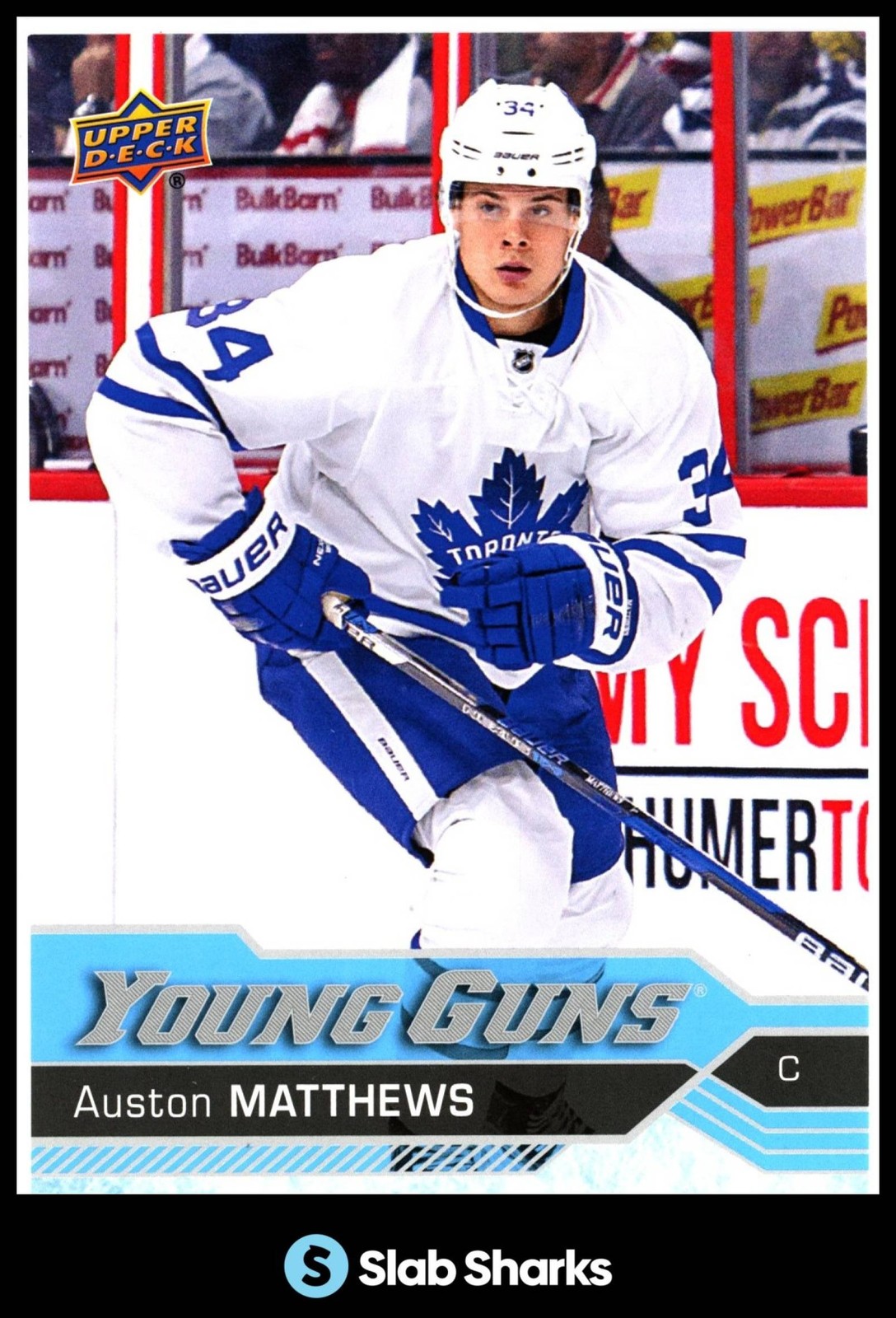 2016 UPPER DECK #201 AUSTON MATTHEWS YOUNG GUNS JUMBO RC ROOKIE