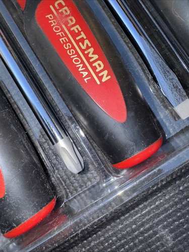 Sears Craftsman USA Nos Professional 5pc Heavy Duty Screwdriver Set 49301 Red Bl - Picture 9 of 16