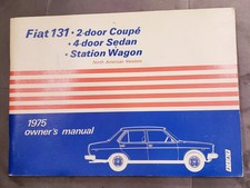 1975 Fiat 131 Brava Mirafiori Owners Manual Usa New Nos