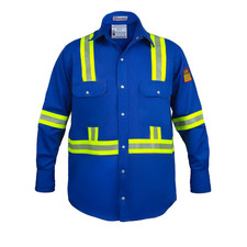 Just In Trend Flame Resistant High Visibility Hi Vis Fr Shirt - 100 C - 7 Oz