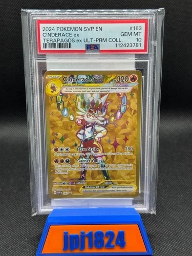 Pokémon SVP EN Cinderace ex #163 PSA 10 Black Star Promo