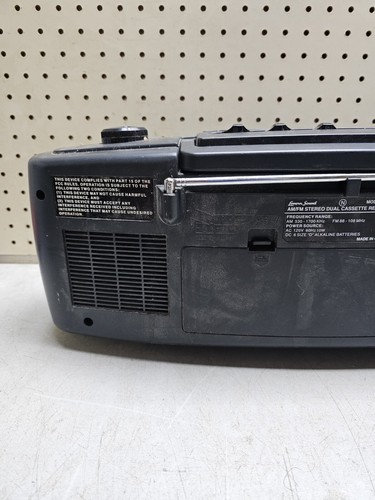 Vintage Lenoxx Sound AM/FM Stereo Dual Cassette Recorder Model: CT-769 UNTESTED - Picture 7 of 10