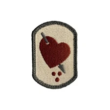 Blackbeard's Heart Vertical Morale Patch - Rucksack Tactical Gear - Made in USA