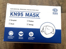 Jumbl KN95 Face Masks Pack of 100 Large Disposable Non-Woven 5-Layer Filtration