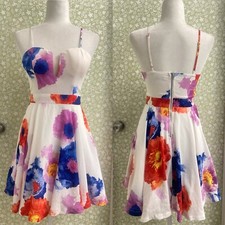 Fashion Nova Fits Like Size XS Multicolor Floral Flower Tank Dress #321