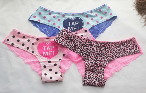 3 Pack Women Sexy Briefs Cotton&Floral Mesh Underwear Hipster Bikini Panties S