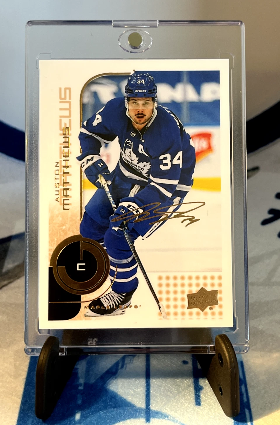 Auston Matthews AUTO 2022-23 Upper Deck MVP Hockey Silver Script Maple Leafs!