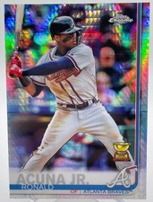 Ronald Acuna Jr. 2019 Topps Chrome Prism Refractor Gold Rookie Cup BRAVES HOT