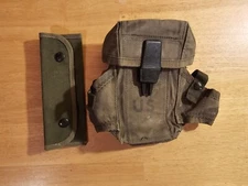 US MILITARY Small Arms Ammunition Case Pouch & Small Canvas Carrying Pouch...