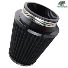 Black 3" High Flow Inlet Dry Air Filter Cold Air Intake Cone Replacement 76mm