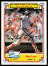 1984 Topps Drake's Big Hitters #19 Fred Lynn NM or Better