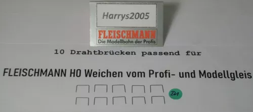 10 Drahtbrücken für Fleischmann H0 Weichen vom Profigleis Modellgleis - NEU