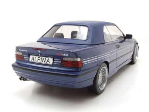 BMW Alpina B3 3.2 Cabrio E36 1996 Modellino Auto Blu Metallico 1:18 MCG - Foto 2 di 9