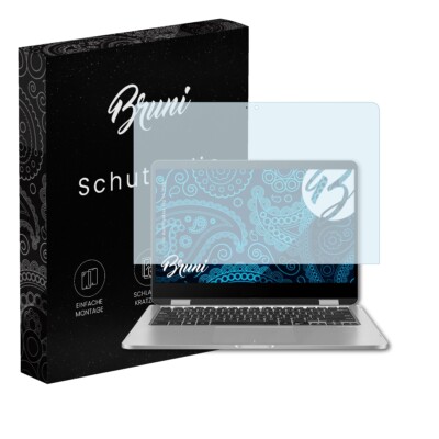 Bruni 2x Folie für Asus VivoBook Flip 14 TP401 Schutzfolie Displayschutzfolie