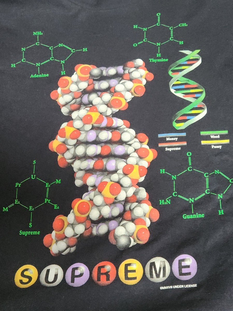 FW17 Supreme DNA tee size XL T-shirt Navy | eBay FW17 Supreme DNA tee size XL T-shirt Navy | eBay