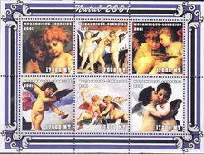 W MOZAMBIQUE 1478 CHRISTMAS PAINTINGS