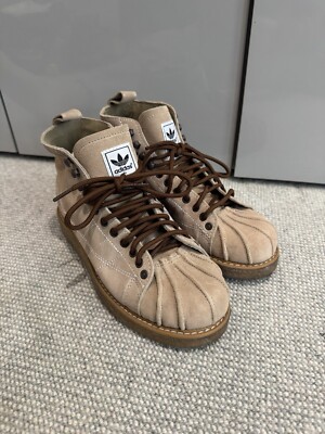 ADIDAS X NEIGHBORHOOD NH Size UK 4.5 Shelltoe Boot Hi Hemp, White