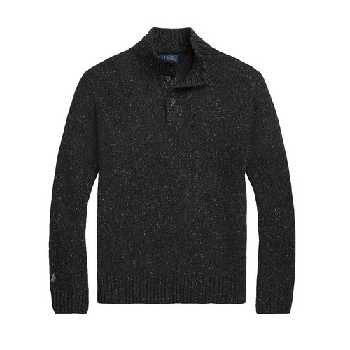 RRL RALPH LAUREN Military Wool Knit Navy Stencil Sweater Men's
