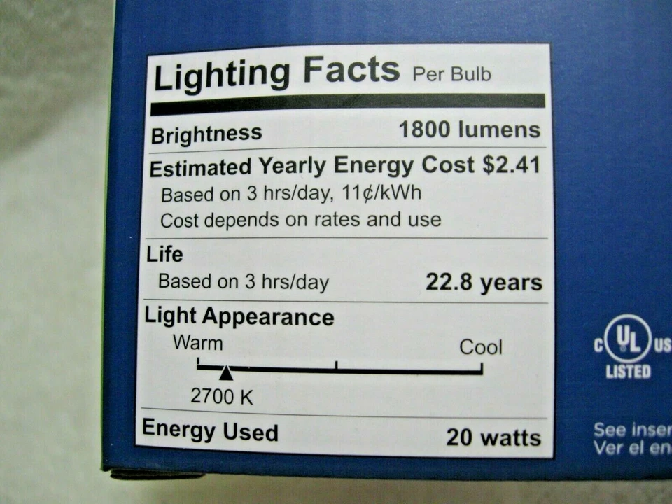WESTINGHOUSE 100 Watt LED Equivalent Uses 20 Watts UTILITY LIGHT Damp Rated-$AVE - Image 3 of 4