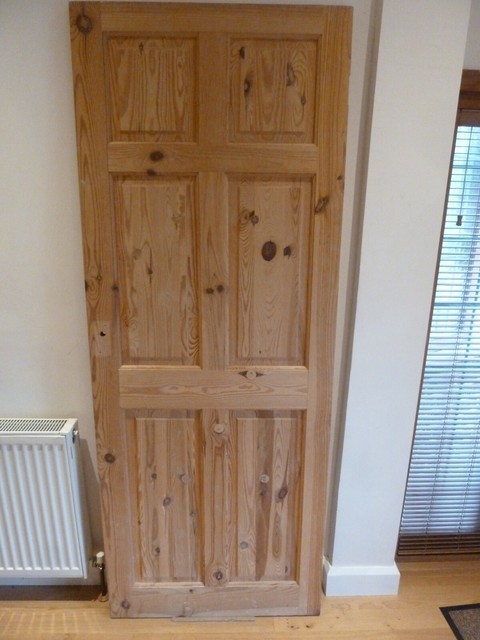 Gorgeous Used Internal Knotty Pine 6 Panel Colonial Door Vintage Country 44 06