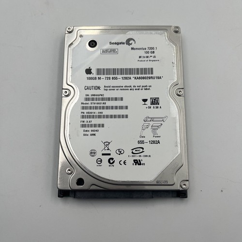 Seagate ST910021AS 9S3014-040 FW:3.07 AMK (3MH) Singapore 100gb 2.5" Sata 06355