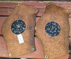 1930s Tom Mix Show Cowboy Jeweled Leather Cuffs • Tooled Studded Western — photo 4