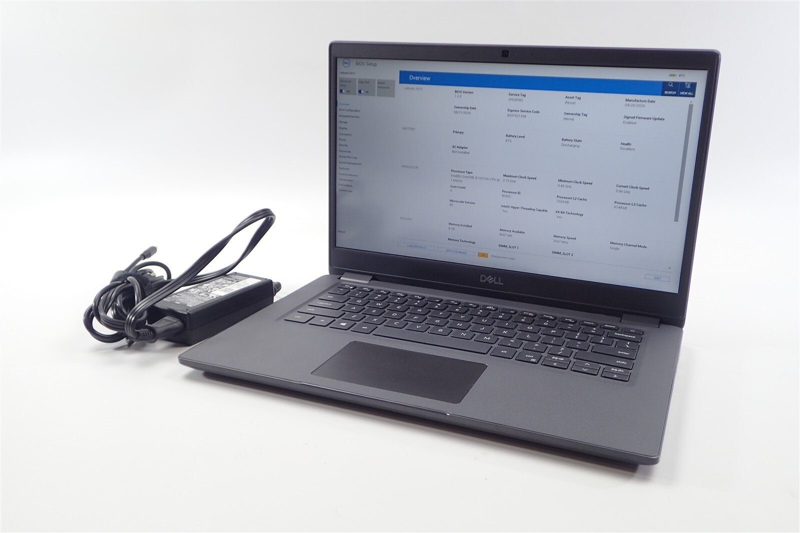 Notebook Dell Latitude 3410 Intel Core i5-10210U 1.6GHz 16GB RAM Disco SSD 512 Pantalla de 14"  Teclado Ingles  Producto Usado Garantia 12 Meses