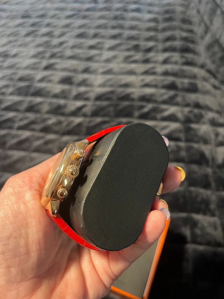 Nuevo - Reloj Glam Rock Miami Rojo Pieza de Tiempo de Lujo Foto 3 de 3