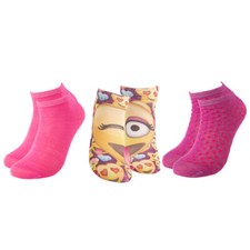 3 Pairs Ankle Socks For Girls Women Ultra Low Cut Novelty Funny Fun Emojis