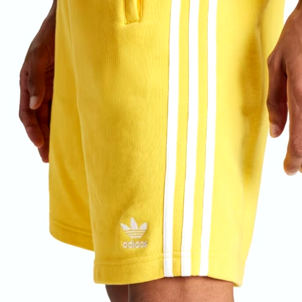 NEW MENS ADIDAS ORIGINALS STRIPES TREFOIL SHORTS MEDIUM #IS0616 GOLD